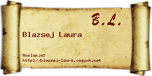 Blazsej Laura névjegykártya